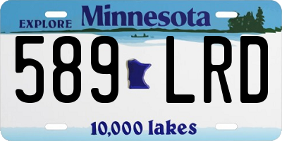 MN license plate 589LRD