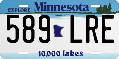 MN license plate 589LRE