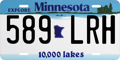 MN license plate 589LRH