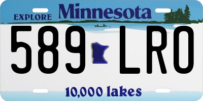 MN license plate 589LRO