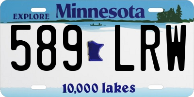 MN license plate 589LRW