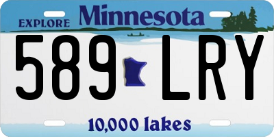 MN license plate 589LRY