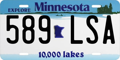 MN license plate 589LSA