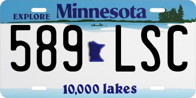 MN license plate 589LSC