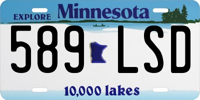 MN license plate 589LSD