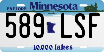 MN license plate 589LSF