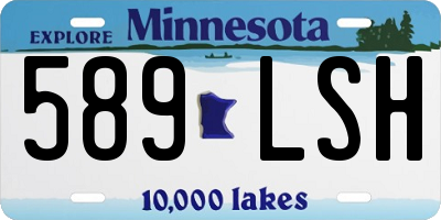 MN license plate 589LSH