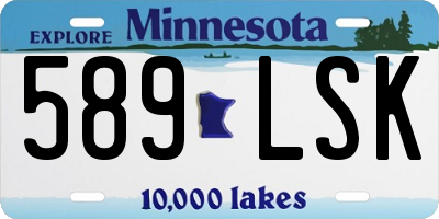 MN license plate 589LSK