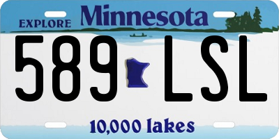 MN license plate 589LSL