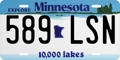 MN license plate 589LSN