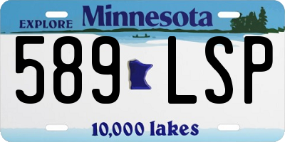 MN license plate 589LSP