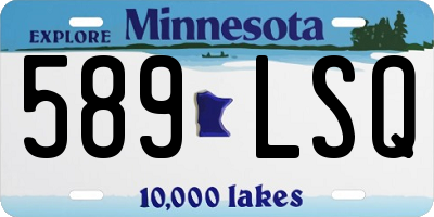 MN license plate 589LSQ