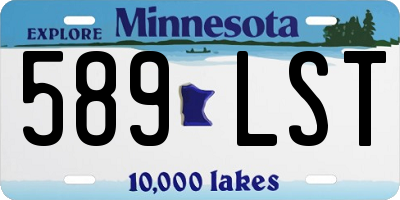 MN license plate 589LST