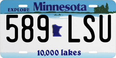 MN license plate 589LSU