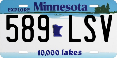 MN license plate 589LSV
