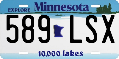 MN license plate 589LSX