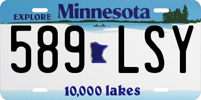 MN license plate 589LSY