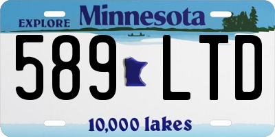 MN license plate 589LTD