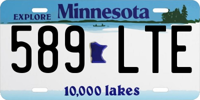 MN license plate 589LTE