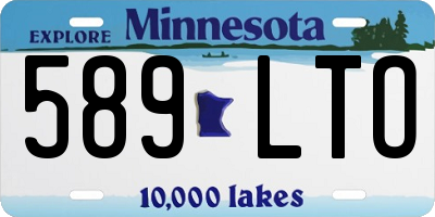 MN license plate 589LTO