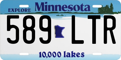 MN license plate 589LTR
