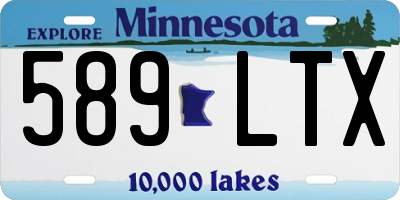 MN license plate 589LTX