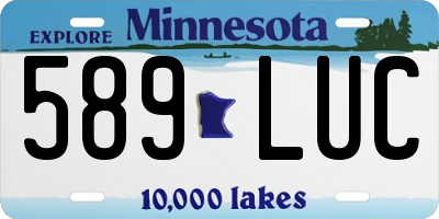 MN license plate 589LUC