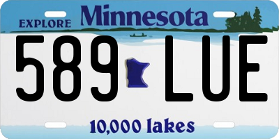 MN license plate 589LUE