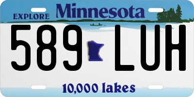 MN license plate 589LUH