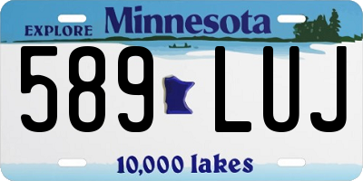 MN license plate 589LUJ