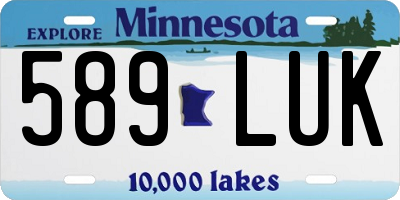 MN license plate 589LUK