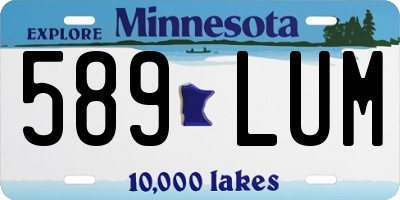 MN license plate 589LUM
