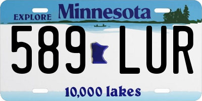 MN license plate 589LUR