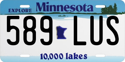 MN license plate 589LUS