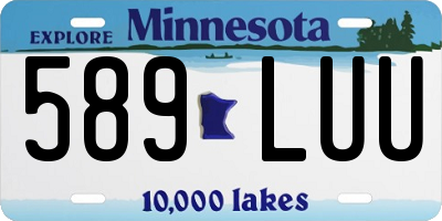 MN license plate 589LUU