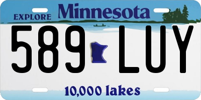 MN license plate 589LUY