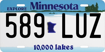 MN license plate 589LUZ
