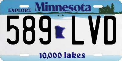 MN license plate 589LVD
