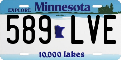 MN license plate 589LVE