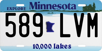 MN license plate 589LVM