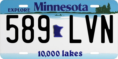 MN license plate 589LVN