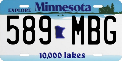 MN license plate 589MBG
