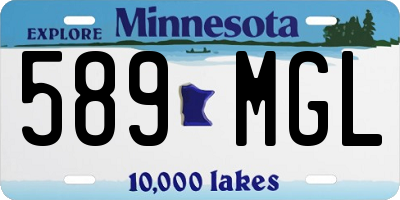 MN license plate 589MGL