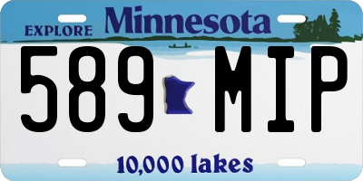 MN license plate 589MIP