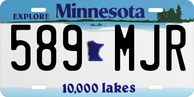 MN license plate 589MJR