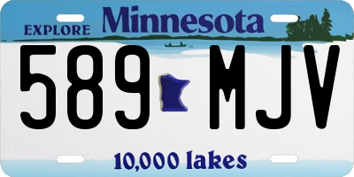 MN license plate 589MJV