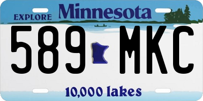MN license plate 589MKC