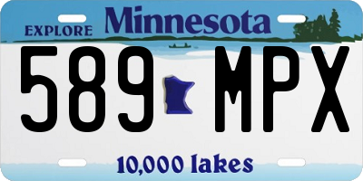 MN license plate 589MPX