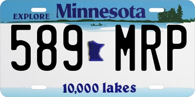 MN license plate 589MRP