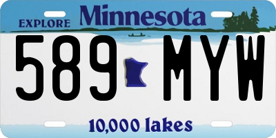 MN license plate 589MYW